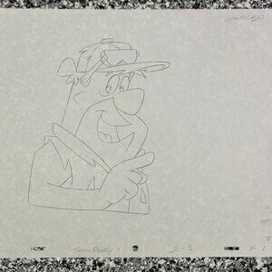 Vintage Hanna-Barbera The Flintstones Original Production Animation Sketch‎